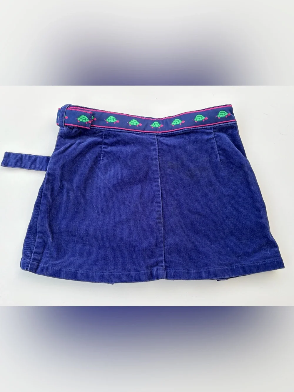 The Beaufort Bonnet Co Girls Size 7 Blue Corduroy Turtle Skort